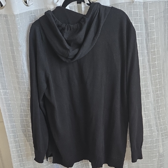 Belle by Kim Gravel Black Cowl Neck Sweater with Pom-Poms - Picture 7 of 11